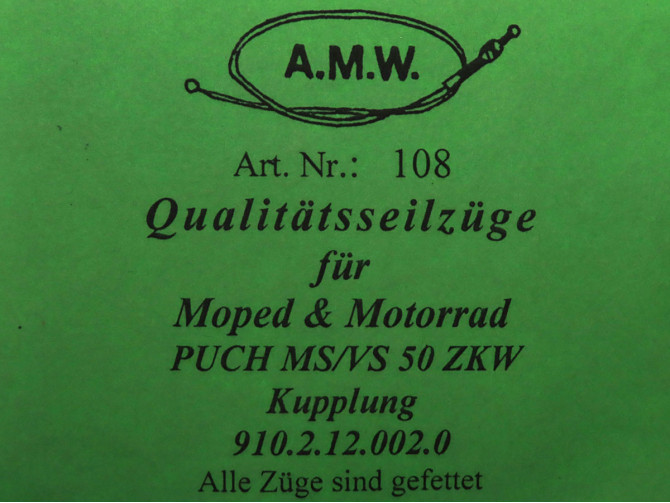 Bowdenzug Puch MS50 VS50 kupplungszug A.M.W.  product